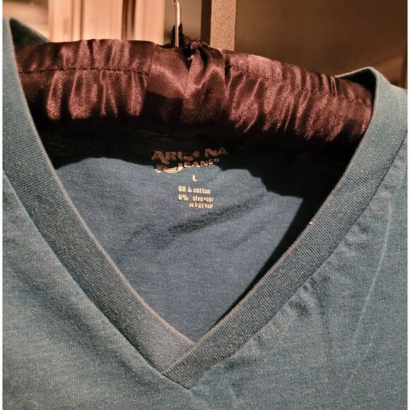 Arizona Jean Company Men's Large Teal Short Sleeve V-neck T-shirt Regular Fit‎ - Picture 2 of 5